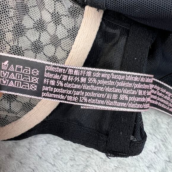 Victoria Secret Luxe Starburst Sheer Bra 34D/D75 Unlined Wired Demi Side Closure - Picture 13 of 15